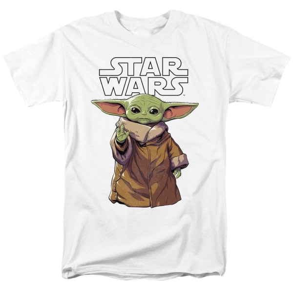 Star Wars The Mandalorian Mens Calm Grogu T-skjorte L Hvit L