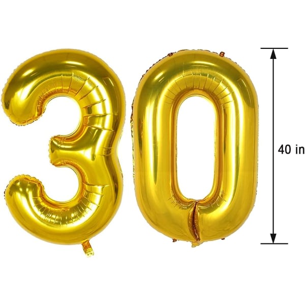 30 års jubileumsdekoration, festballonger 30 år Num