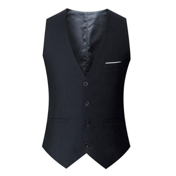 Kostymväst för män Affärsväst för män svart XL