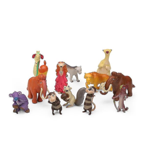 12 kpl Ice Age Sid Manny Allie Diego Hahmo Lelu Malli-1-FF-