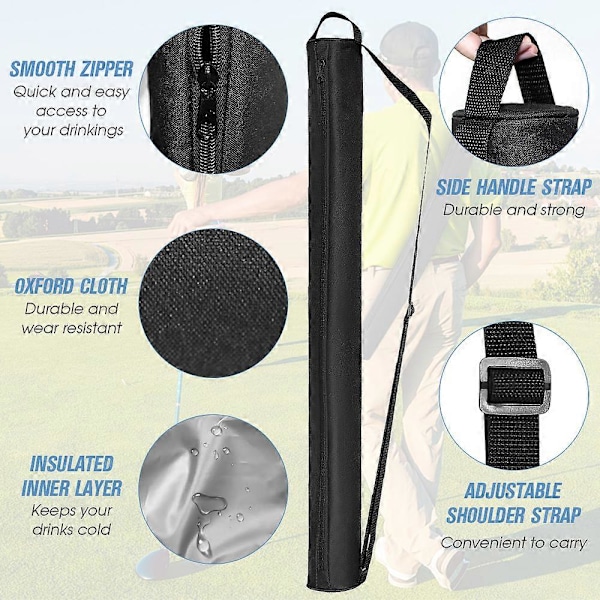 Ölhållare för Golfbag, 7-Burks Isolerad Kylväska, Håller Drycker Kalla, Sling Bag, Golf Kylväska, Dryckeshållare (FMY) Grey