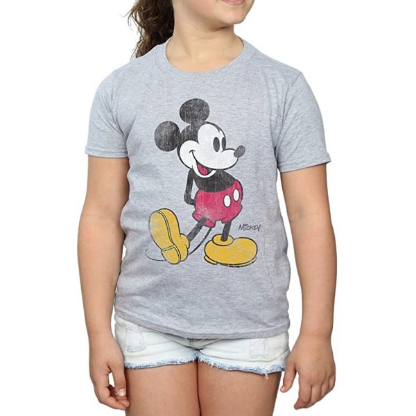Disney Girls Classic Kick Mickey Mouse T-shirt 5-6 år Sport Grå 5-6 år