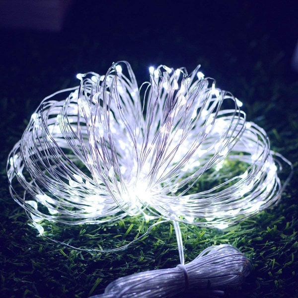 Paristokäyttöiset Fairy Lights, [4 kpl] 10 m 100 LEDin ajastin