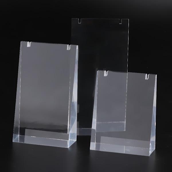 3 stk/sett Akryl Halskjede Display Stativ Henger Holder Clear