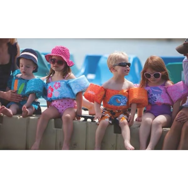 Svømmevest for barn, armbånd for barn, flytende svømmetreningshjelp for babyer for 2-6 år gamle gutter/jenter, 10-25 kg Blue Starfish Crab