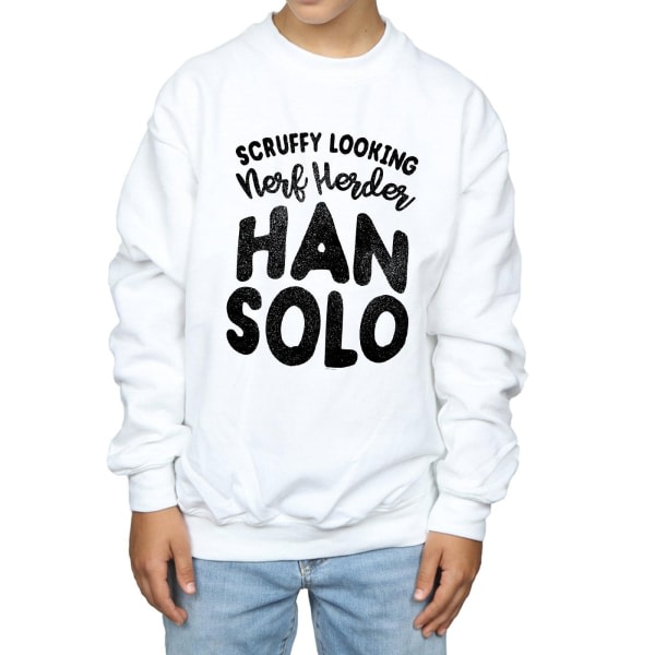 Star Wars Boys Han Solo Legends Tribute Sweatshirt 5-6 år Wh Hvid 5-6 år