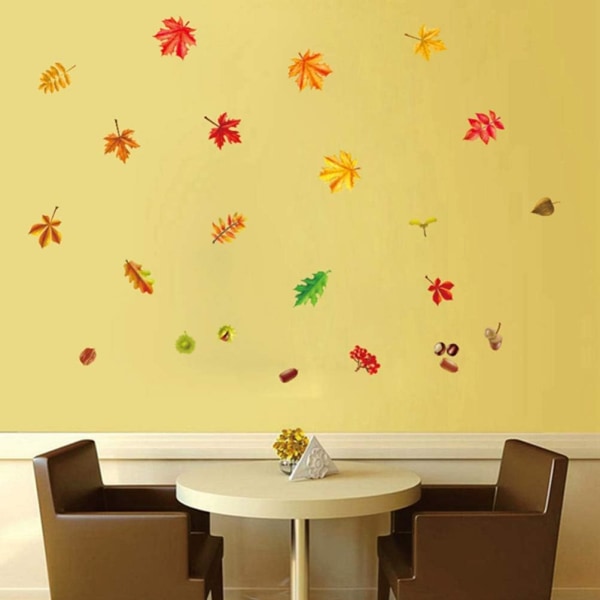 Höst Väggdekaler Thanksgiving-klistermærker Blad efterårsblade