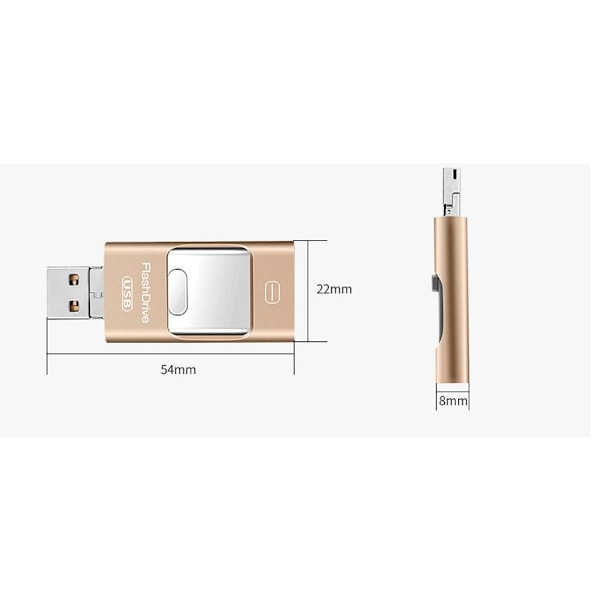 256GB USB -muisti puhelimeen, muistitikku ulkoinen tallennustilan laajennus KLB