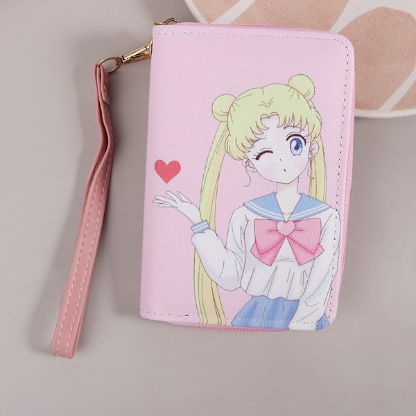 Anime Sailor Moon Håndveske Clutchveske Barnevesker Lommebok Nøkkelring A