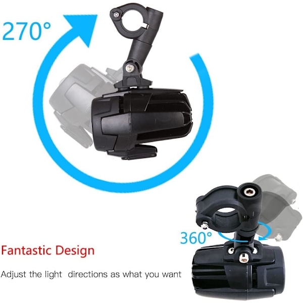LED-extraljus för motorcykel dimljus 40W 3000LM 6000K DRL L-XF8-