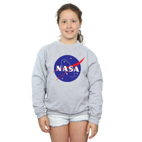 NASA Girls Insignia Logo Sweatshirt 5-6 år Sport Grå 5-6 år