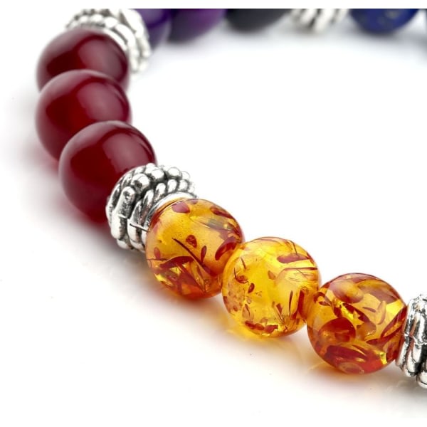 Crystal Gemstone Ladies Beaded Lucky Charms Stretch Armbånd