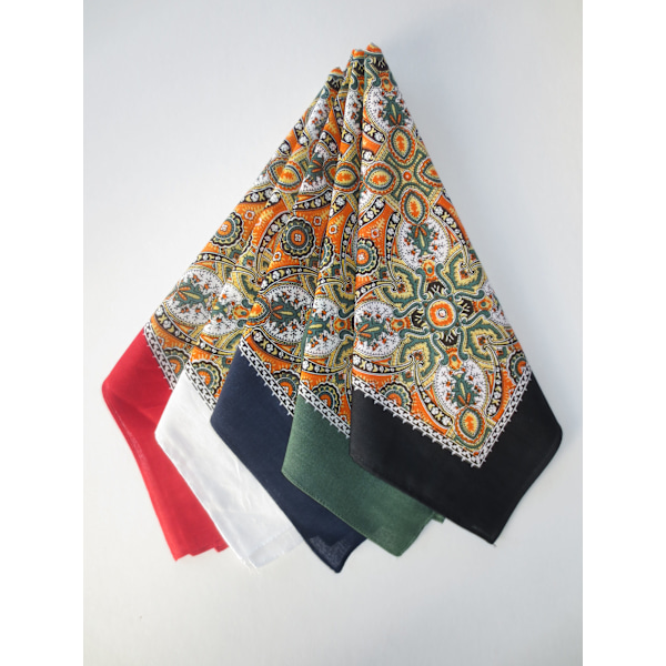 Rød Gammeldags Lille Paisley Mønstret Snusnæseklæde Bandana Rød