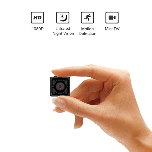 Minikamera 1080P HD lille trådløs hemsikkerhed Surveilla Spy