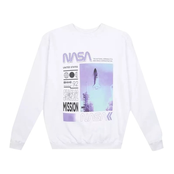 NASA genser med rund hals for kvinner/damer Mission M White White M