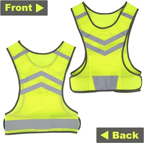 Löparväst Reflex Fluorescerande Hög Synlighet Justerbar Gul M Unisex