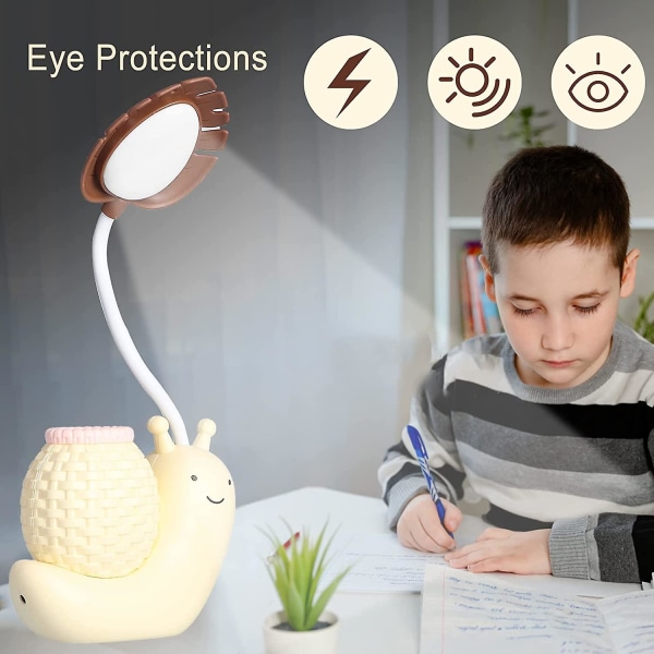 Sød LED bordlampe multifunktionel skrivebordslampe med øjenskjold