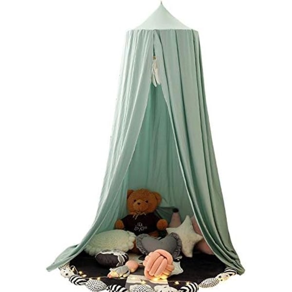 Sängöverkast för barn Sovrum Kupol Baby barnrumsdekorationer Barnens läsrum Sängrumsdekorationer 270 cm (grön)