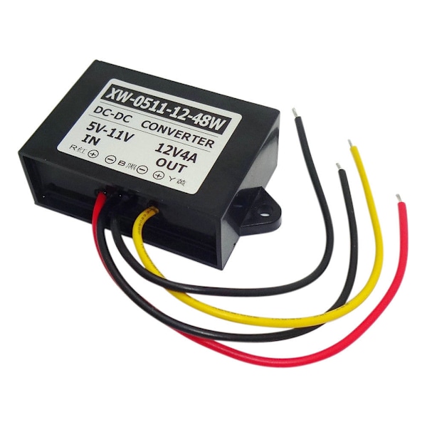 6V til 12V konverter 4A Sort black one size