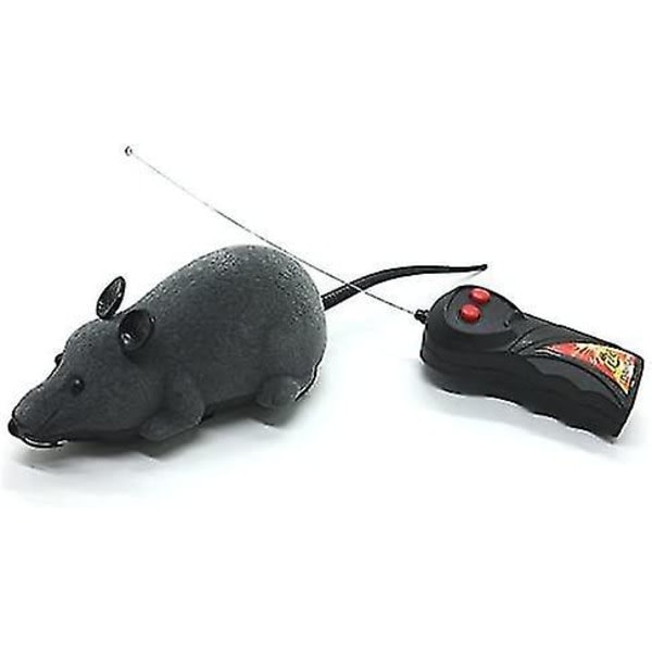Elektronisk fjernbetjening mus, katte- og hundsimuleringsmuselegetøj til børn, grå
