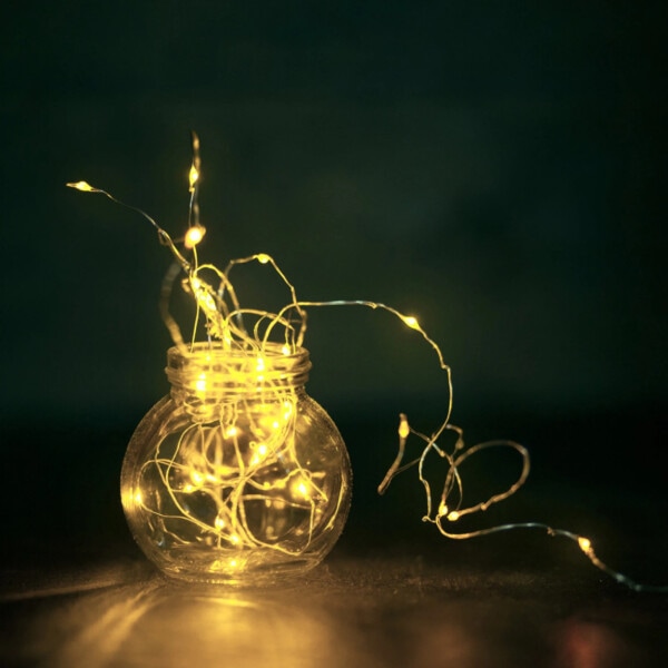 6-Paketti 1m Mini LED-valosarja Paristoilla Lämmin Valkoinen