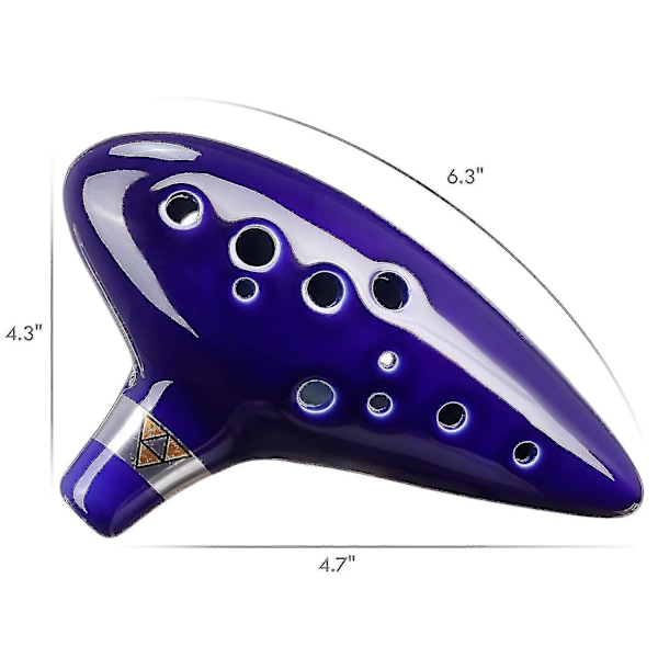 Zelda Ocarina med sångbok, 12-håls Alto C Zelda Ocarinas