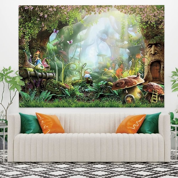 150x100cm Mushroom Forestry Forestry Elf Psychedelic Cottage