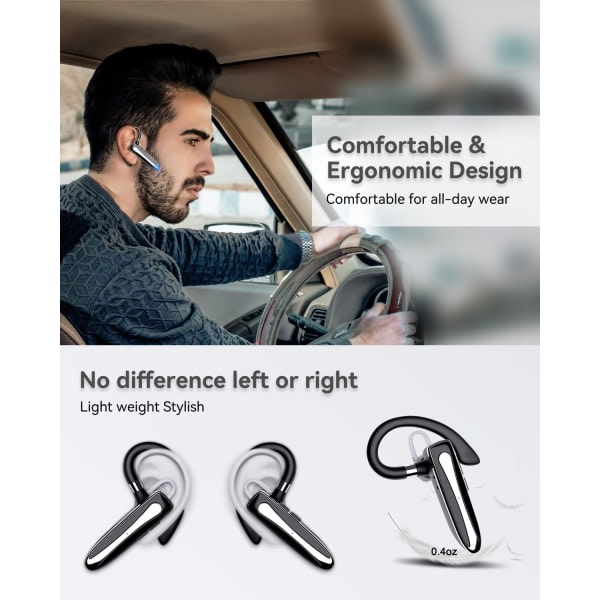 Bluetooth-hodetelefon med mikrofon handsfree