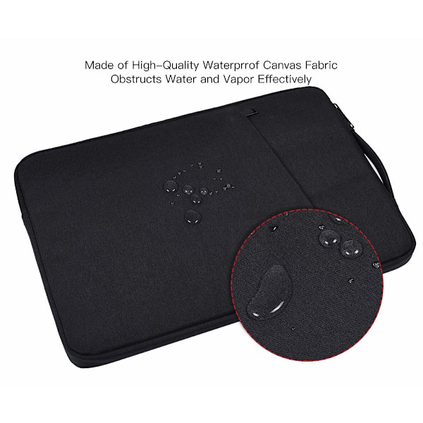 INF Laptopfodral 13,3 tum canvas Sort