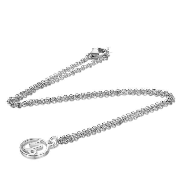 Halsband Stjärntecken STENBOCKEN Zodiak Capricorn Rostfritt Stål silver