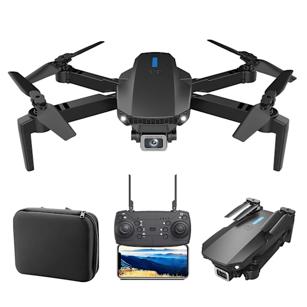 Drone med kamera Fpv Drone med 1080P kamera 2.4G Wifi Fpv Rc Quadcopter med Headless Mode, Follow Me, Altitude Hold, Leksaker Presenter för Barn Vuxna