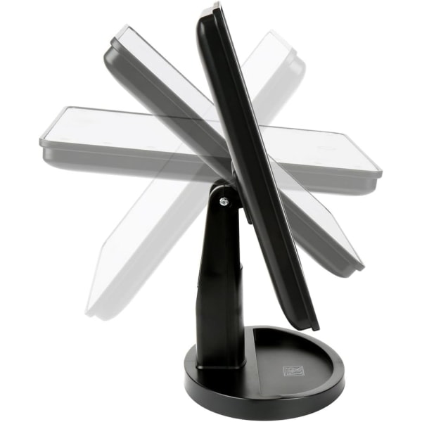 Sminkspegel LED-uplyst belyst kosmetisk spegel med lampor Skrivbord fristående bärbar svart
