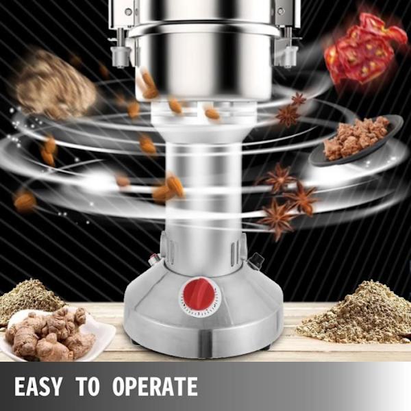 350g kahvimylly - VEVOR - ruostumaton teräksinen sähköinen papumylly 26000rpm 1400W kahville soijapavulle vehnälle-XF4-