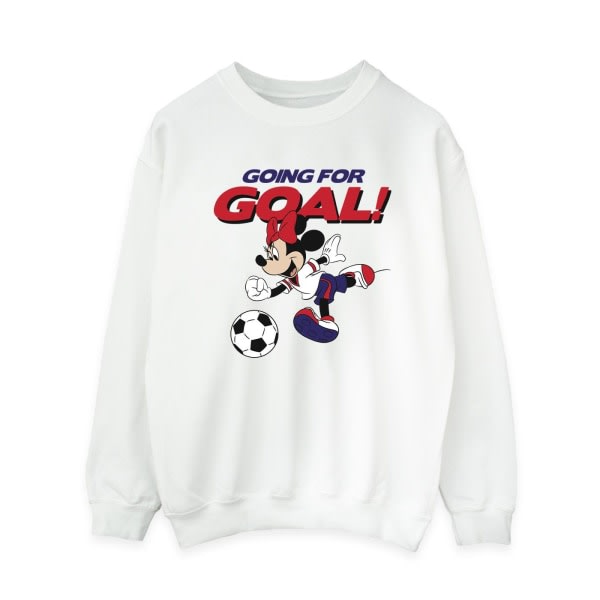Disney Dam/Ladies Minnie Mouse Going For Goal Sweatshirt SW White S