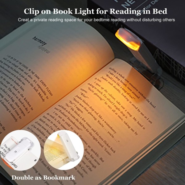 USB uppladdningsbar boklampa för barn att läsa på sängens LED