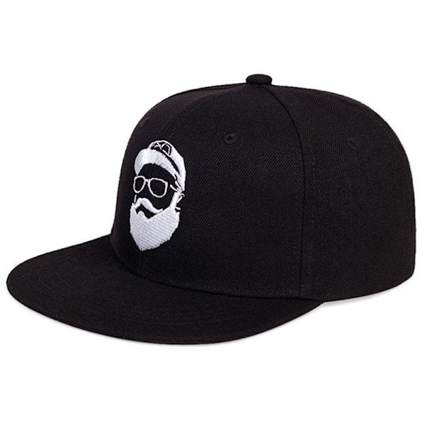 Mustasch gammal man broderad baseballhatt Mode sommar mesh Casual street hip hop platt brä Black mesh hat