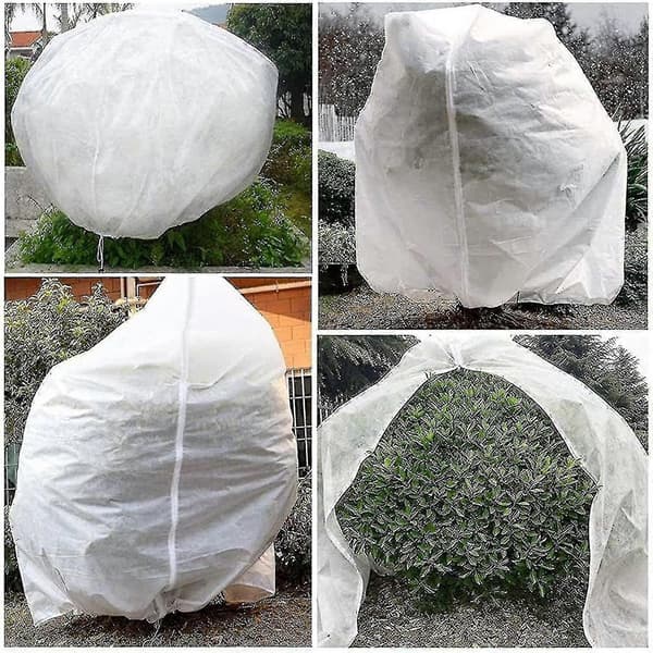 Sæt med 2 Vinterbeskyttelse til Planter, Frostbeskyttelse, Vinterbeskyttelse til Planter, Stor Pose til Potteplanter, 60 X 80 Cm