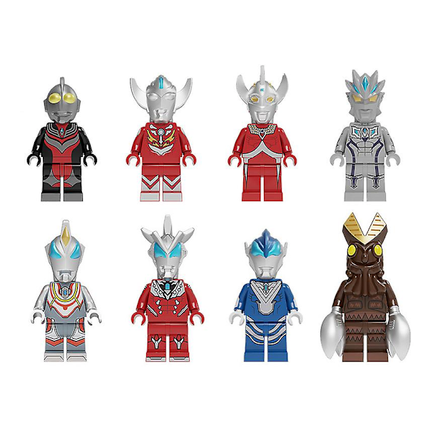 8 st Ultraman Building Blocks Dolls Unlimited Cyroged Tero Dijia