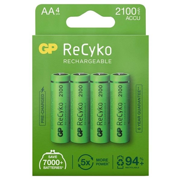 GP ReCyko Genopladelige AA-batterier 130