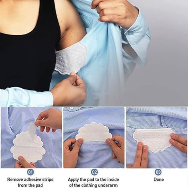 Anti-Perspiration Patch, Anti-Areolas Pad - Engangs, usynlig og komfortabel - Patch beskytter armhuler for kvinder og mænd (80 plastre)