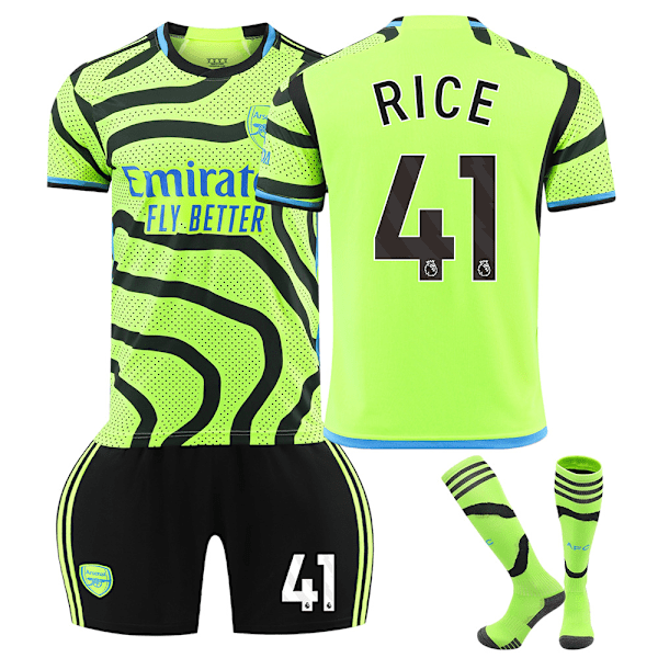 2324 Arsenal Borte Grønn Trøye Sett med Sokker No.41 RICE No.41 RICE 22