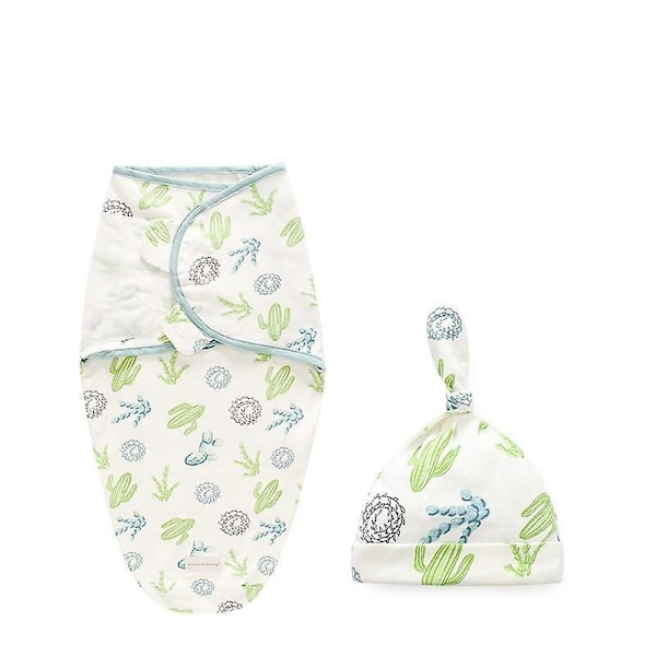 Baby + lue, Cocoon Wrap bomullssvøppose Cactus S