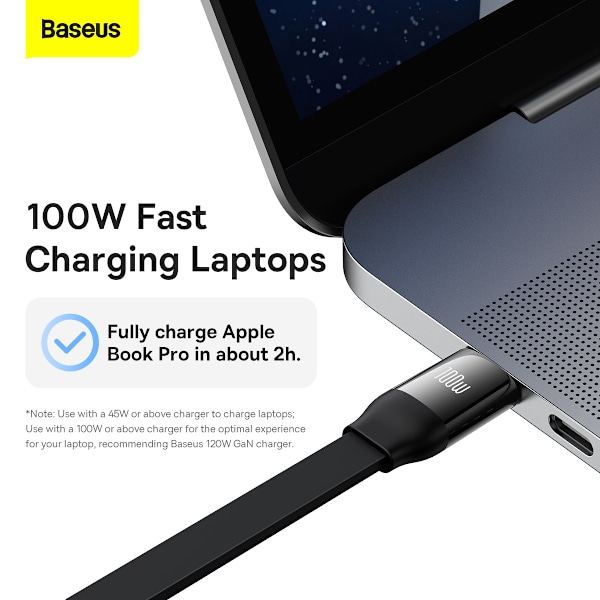 Baseus CB000008 Bright Mirror 2 Indragbar 3-i-1 kabel, 100W