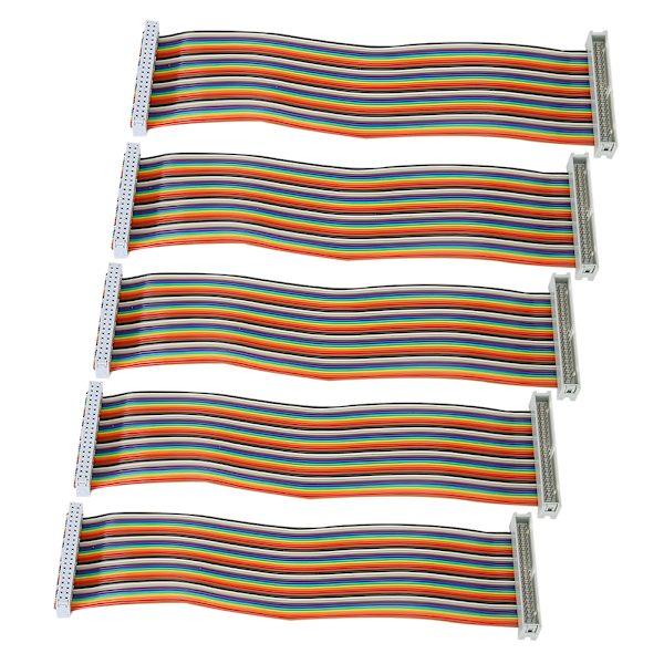 5 st GPIO-kablar för Raspberry Pi hane till hona 40-stifts tråd datortillbehör 20 cm hane till hona 0.2