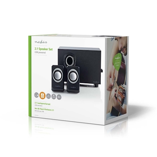 Nedis PC-högtalare | 2.1 | 33 W | 3,5 mm hane | USB-ström | Volymkontroll 1720