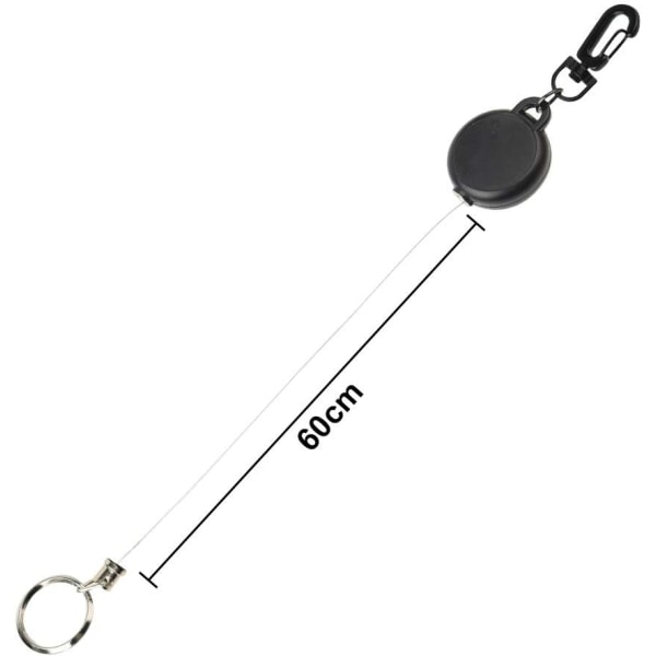 10 stk Heavy Duty Optrækkelig nøglering Badge Reel Clips