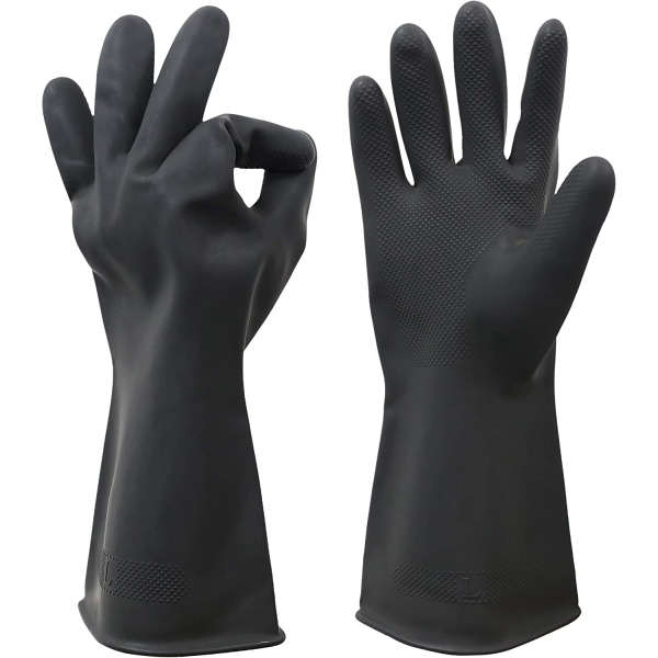Kemikaliebeständiga handskar, Vattentät Återanvändbar rengöringsgummi Gl