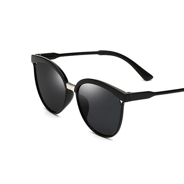 Vintage Svarta Solbriller Kvinde Cat Eye Solbriller Til Kvinde Farve Linse Spejl Dame Solbriller Kvindeligt Modemærke Design Oculo Black Lens