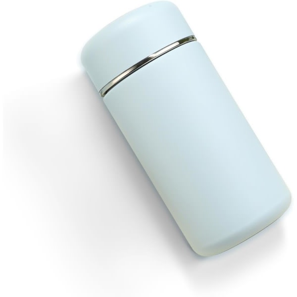 Rostfritt stål dubbelväggig vakuumkopp termokopp, miniisolerad kopp resekaffemugg för skolkontor Kaffe Mjölkte (sininen, 240 ml)