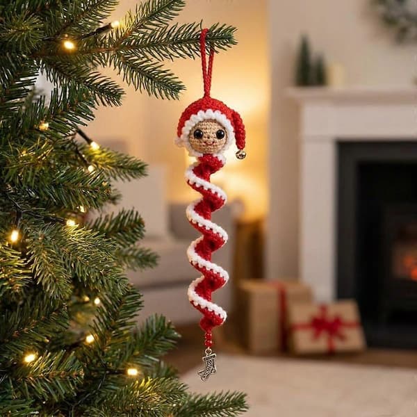 Spiral blødt garn hæklet ornament DIY-sæt, håndlavet håndværkssæt til gave (D) Style 3